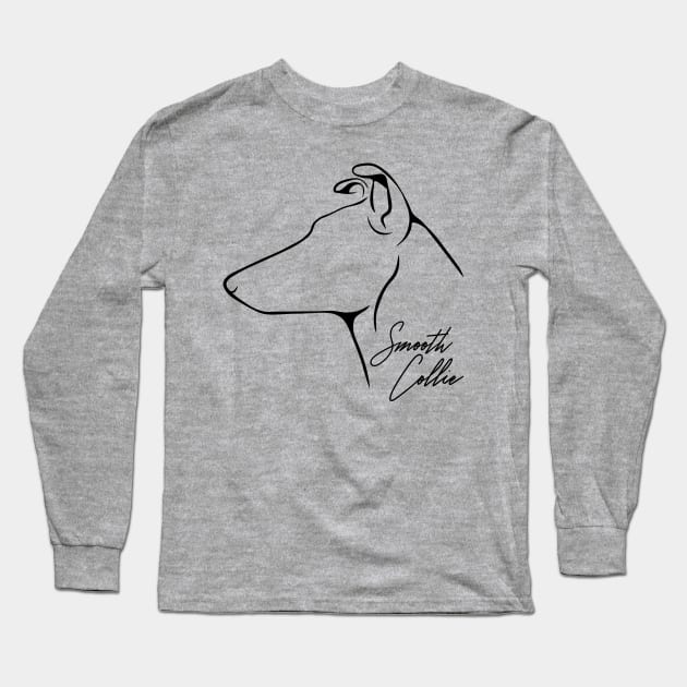 Proud Smooth Collie profile dog lover Long Sleeve T-Shirt by wilsigns